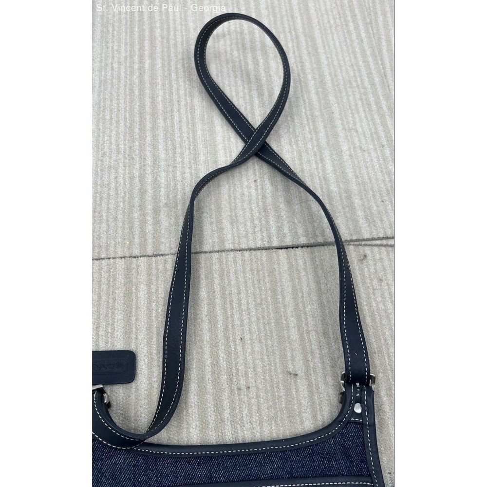 Vintage Coach Denim Hippie Flap Bag – Style 8114 – Blue Denim Made in Costa Rica - Picture 4 of 10